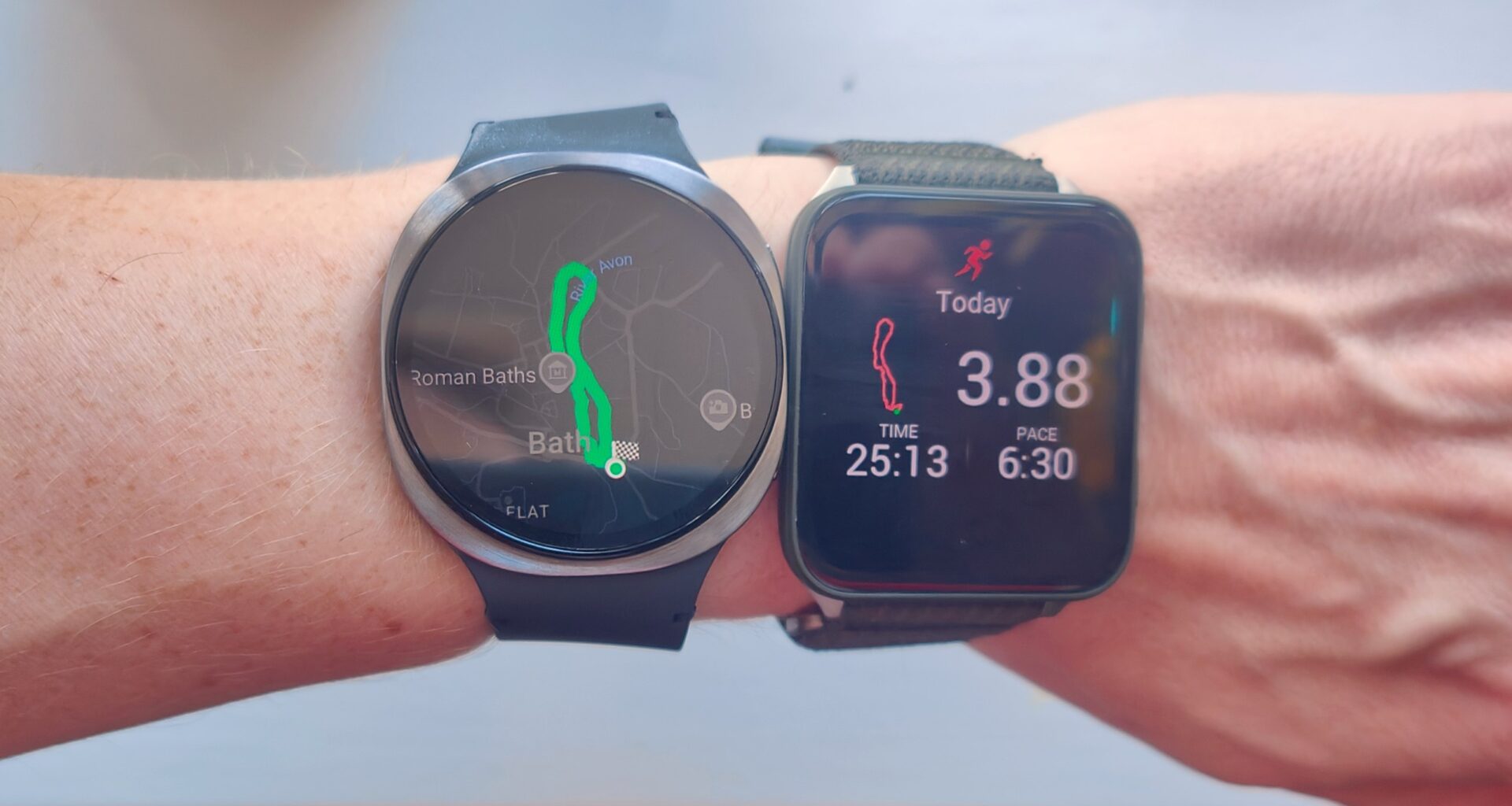 Samsung Galaxy Watch8 &amp; Garmin Venu X1 worn on same wrist