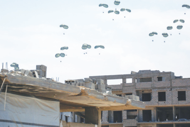 France starts dropping aid into Gaza