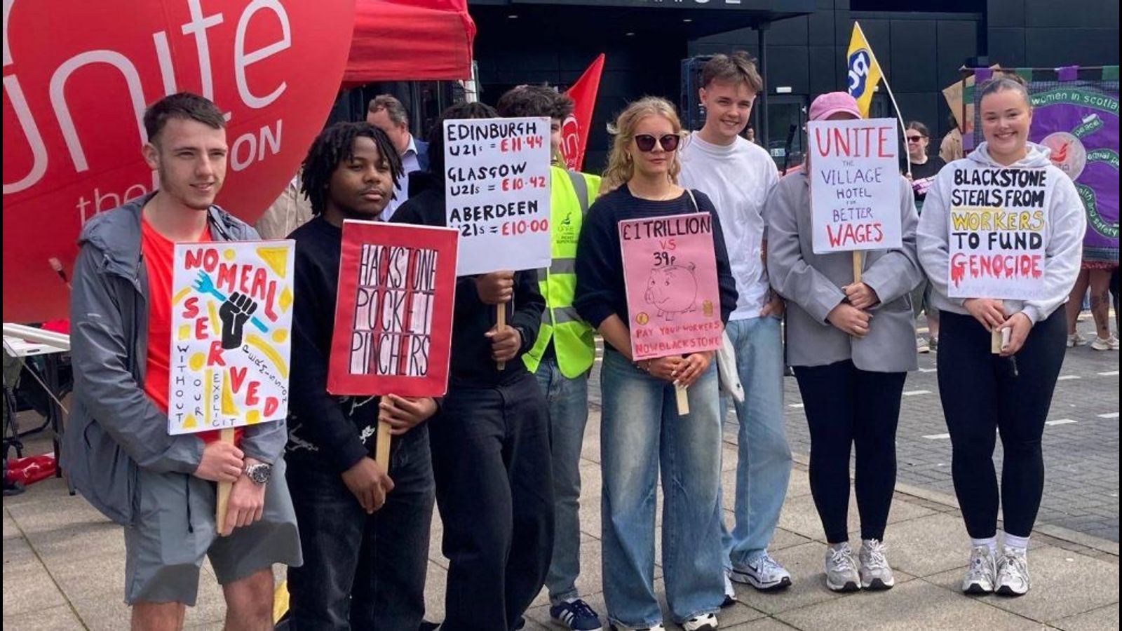 Glasgow Village Hotel workers in month long strike