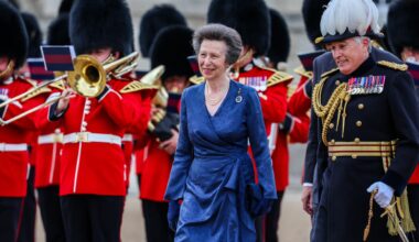 Princess Anne takes part in the Household Division Musical Spectacular 2025 at Horse Guards Parade