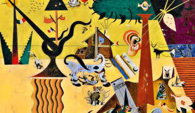 “The Tilled Field” (1924) by Joan Miró, used to illustrate the 1971 Penguin Classics edition of “Animal Farm”. Image: Alamy