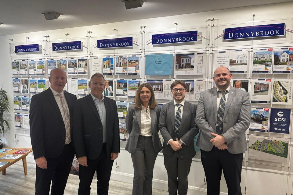 CPS Property has announced the acquisition of Donnybrook Estate Agents in Londonderry. From left, Art O'Hagan of CPS and Donnybrook's Stephen McCarron,  Ciara McCarron, Conaire Jenkins and Steven Smith