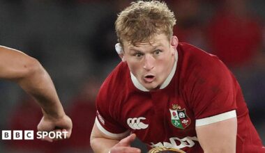 Jac Morgan charges forward for the Lions