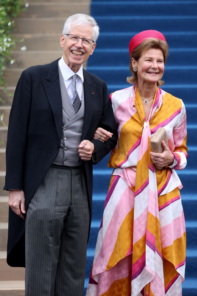 Prince Nikolaus of Liechtenstein and Princess Margaretha of Luxembourg attend the wedding of Princess Marie Caroline of Liechtenstein To Mr Leopoldo Maduro Vollmer at Cathedral of St. Florin 