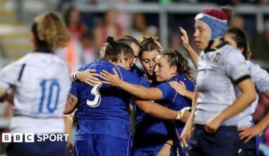 England women lift trophy