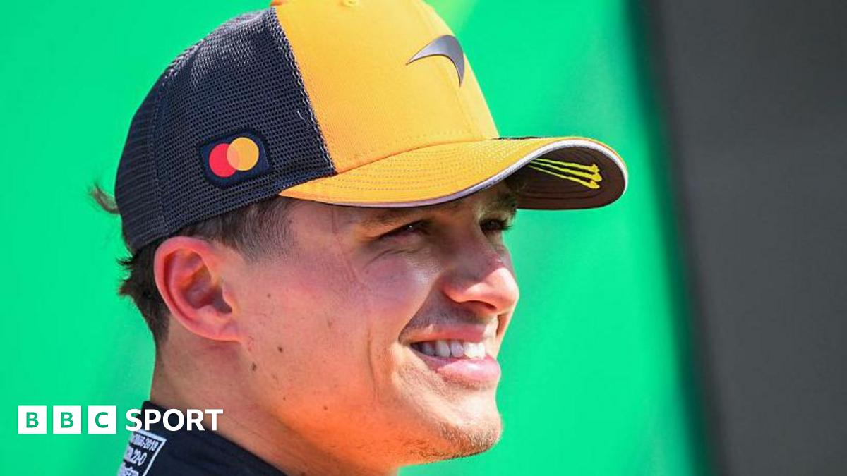 Lando Norris smiling after finishing second in qualifying