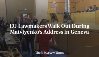 EU Lawmakers Walk Out During Matviyenko’s Address in Geneva