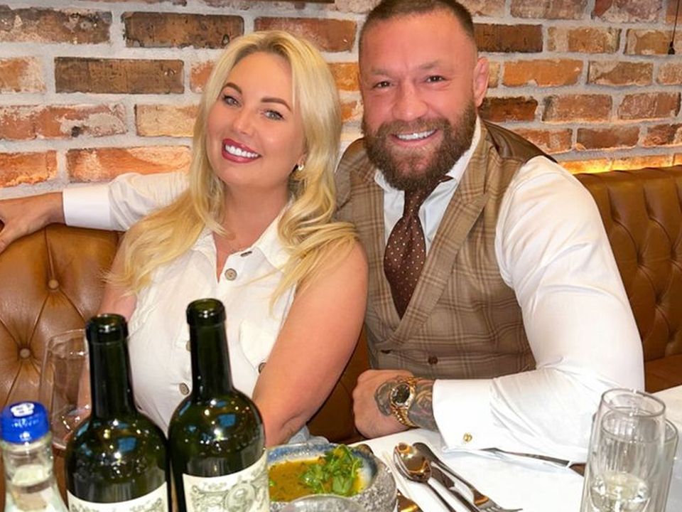 Conor with Stephanie Simons in the Black Forge with two bottle of Petrus worth €35k