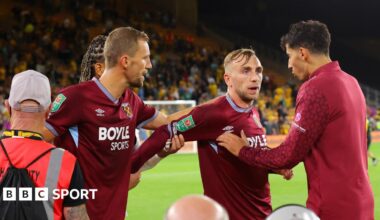 Jarrod Bowen at the final whistle