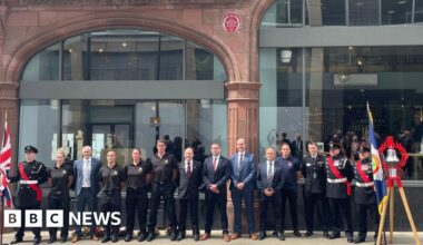 Plaque honours Sheffield firefighter killed in cafe blaze