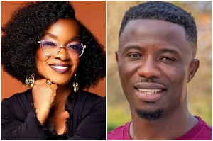 Kwaku Manu (R) says God asked him to give Adwoa Smart (L) a plot of land