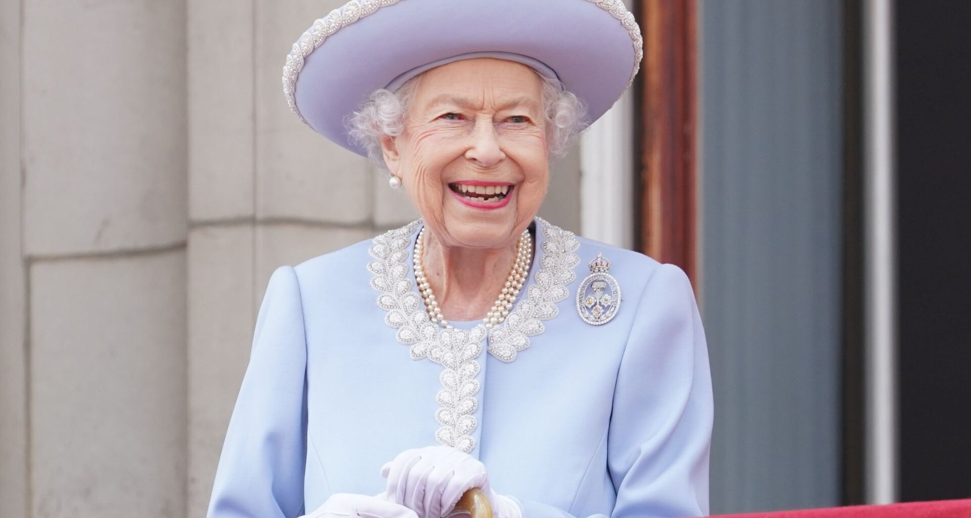 Queen Elizabeth II on the balcony of Buckingham Palace
