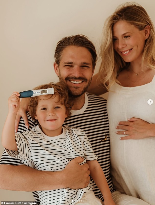 Frankie, who already shares three-year-old son Theo with partner Jamie, announced her pregnancy just days after revealing they had got engaged in Portugal