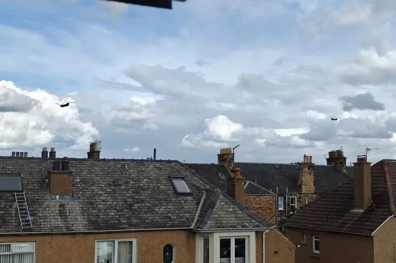 Chinooks photographed from Glendevon Terrace