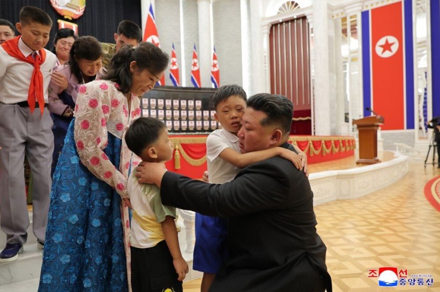 Kim met with the bereaved families of North Korean soldiers who had died fighting for Russia, in Pyongyang on August 21, according to North Korean state media