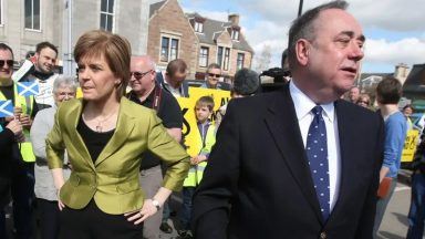 Nicola Sturgeon and Alex Salmond fell out over allegations of sexual misconduct against Mr Salmond (Andrew Milligan/PA)