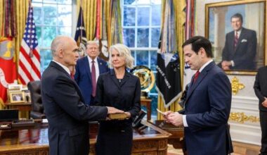 Andrew Puzder sworn in as European Union ambassador