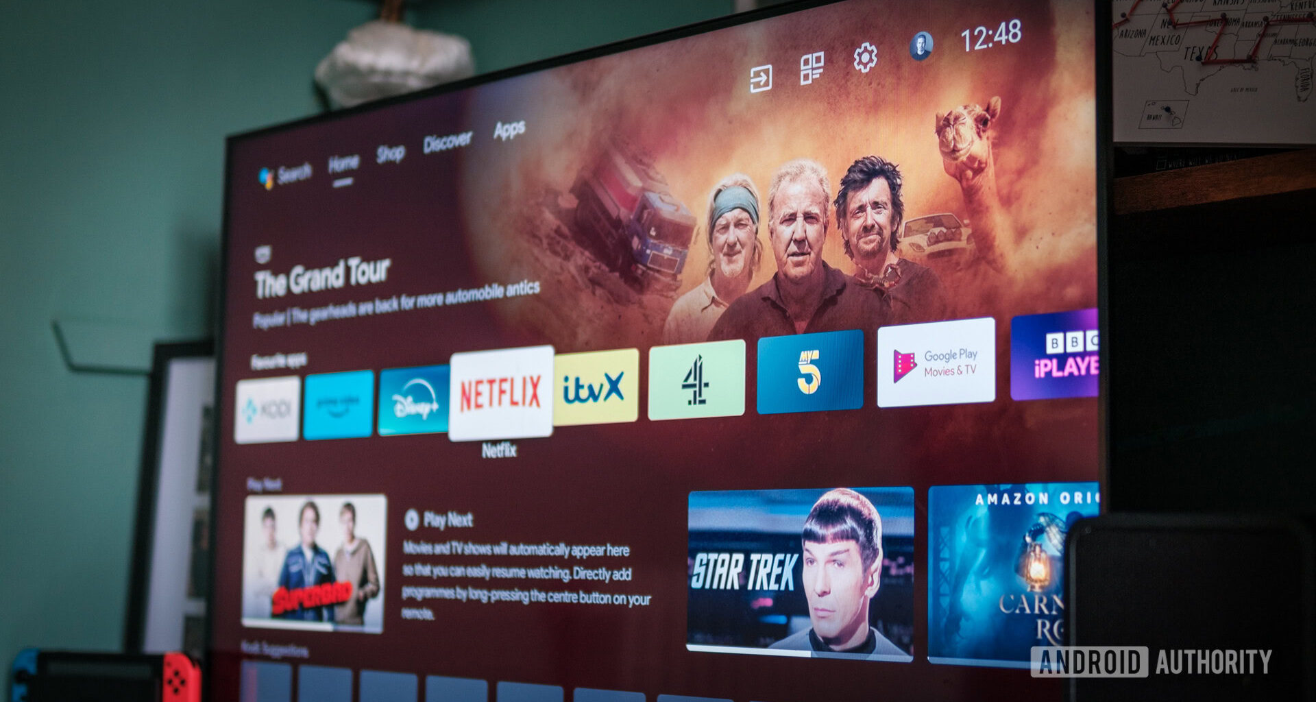 Android TV UI with ads