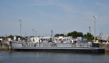 Austal USA Launches First Navy Landing Craft Utility LCU Vessel