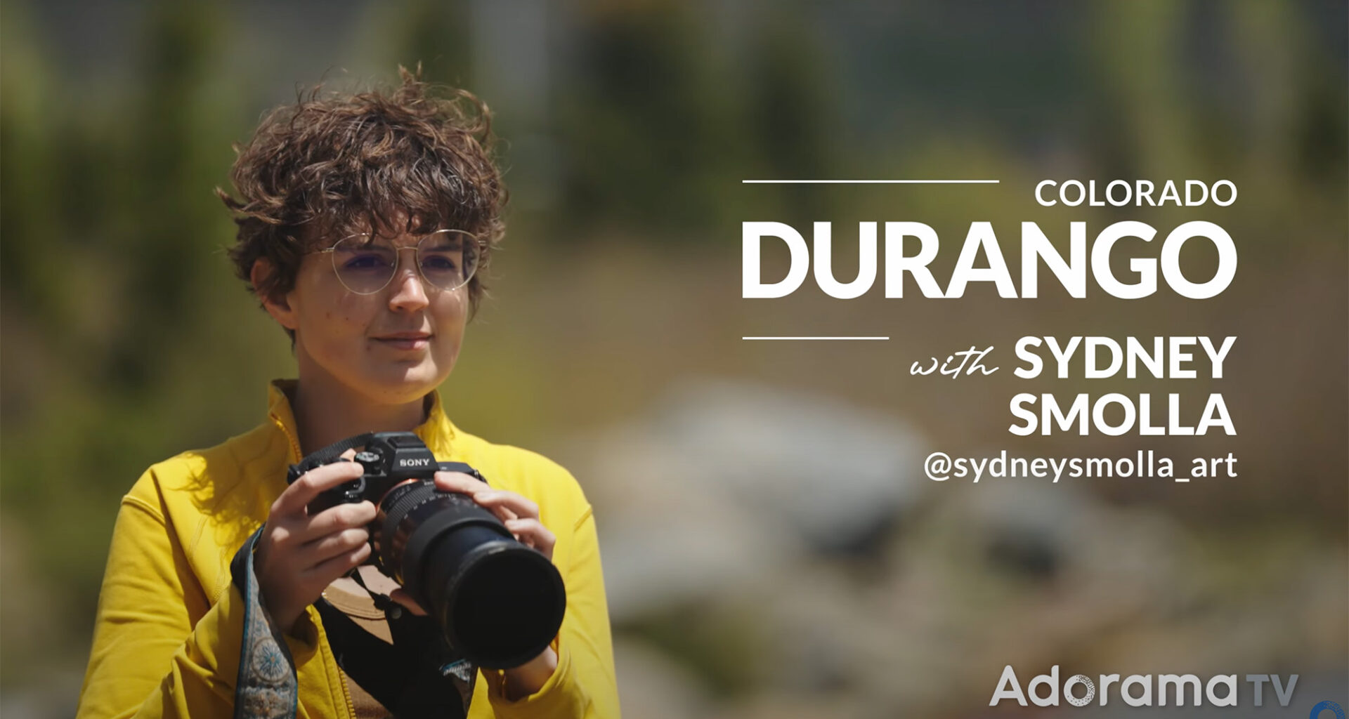 Screenshot of landscape photographer Sydney Smolla from Adorama