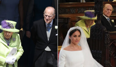 Prince Philip attends Meghan Markle and Prince Harry's wedding at St George's Chapel in Windsor Castle in May 2018