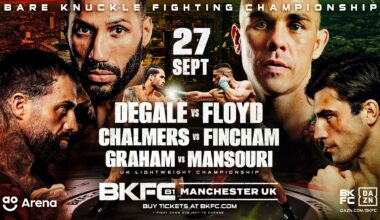 BKFC DEBUTS IN MANCHESTER, UNITED KINGDOM ON SEPTEMBER 27 JAMES DEGALE VS. MATT FLOYD