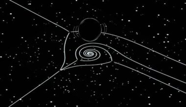 This image shows a black hole and Stokes curves, which are used to understand the complex vibes coming for perturbed black holes. Image Credit: Kyoto University / Taiga Miyachi