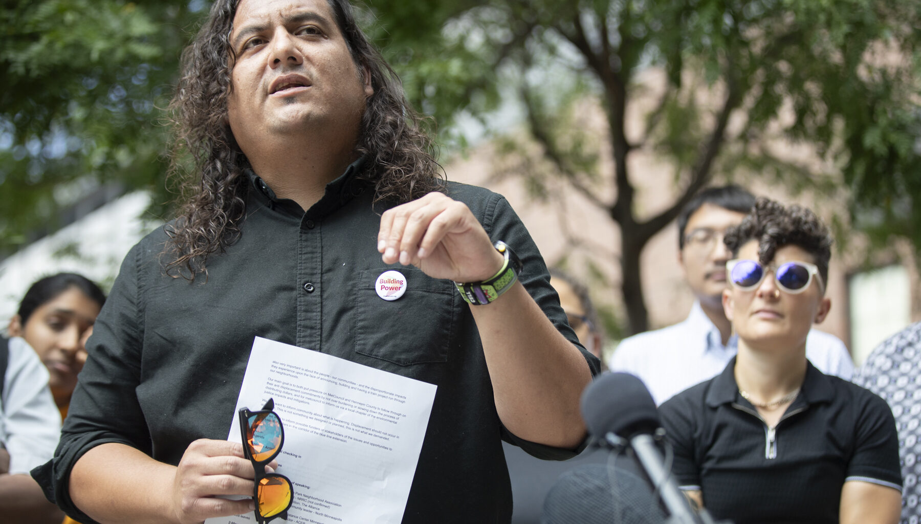 Activists protest delay in funding to fight Blue Line displacement