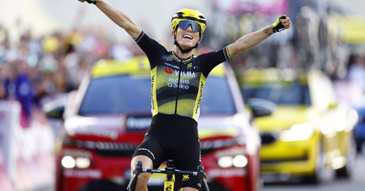 Ferrand-Prévot solos to victory in queen stage in Tour de France Femmes and takes yellow - Team Visma