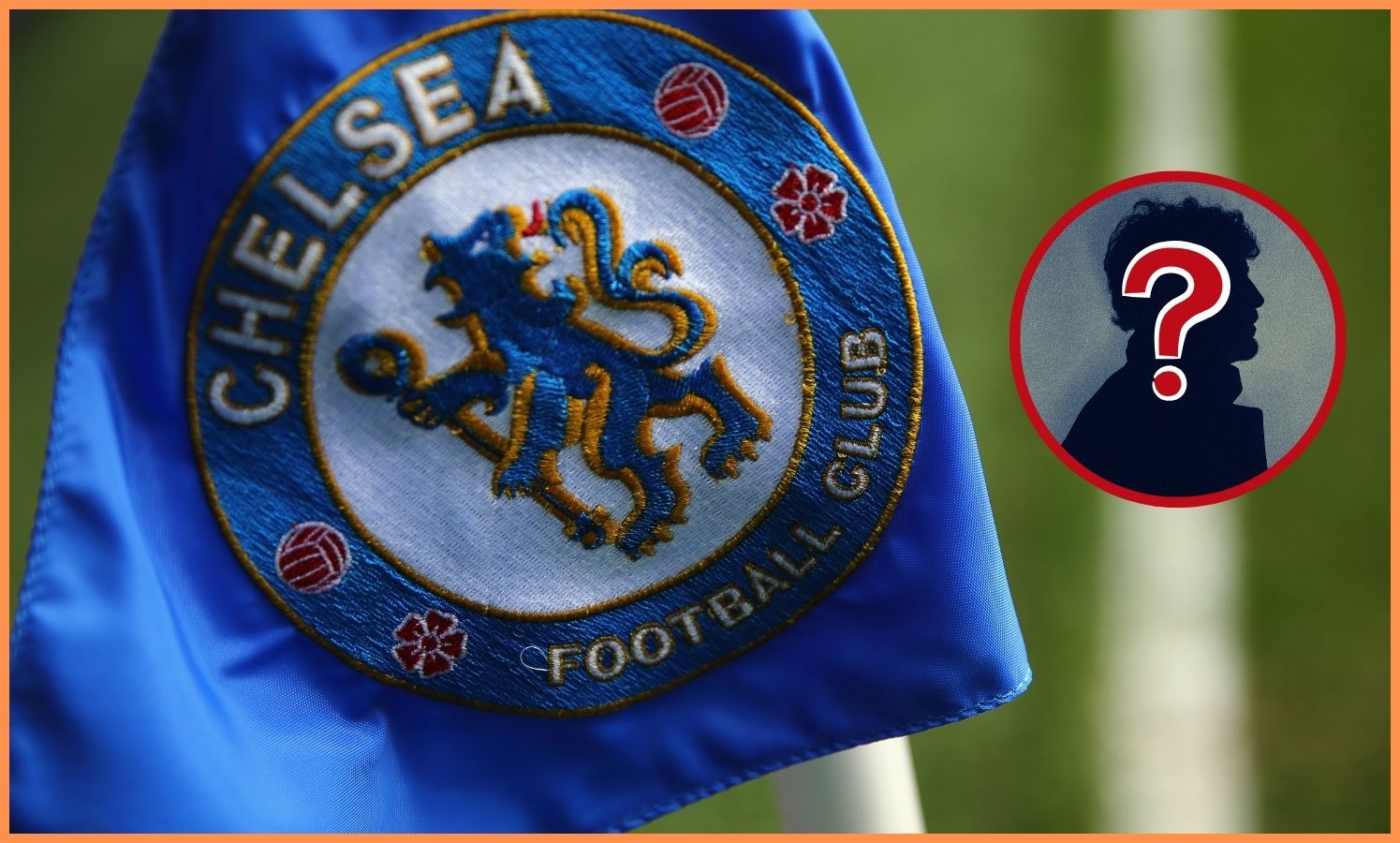 Chelsea FC logo on corner flag