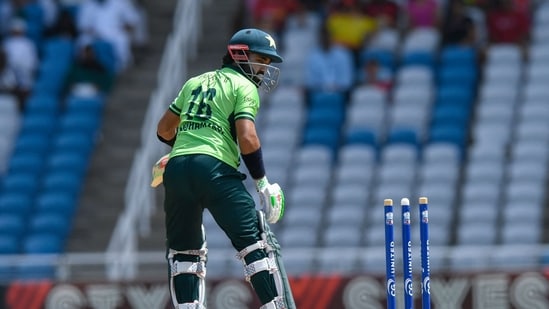 Mohammad Rizwan was dismissed for a golden duck in the third ODI. (AFP)