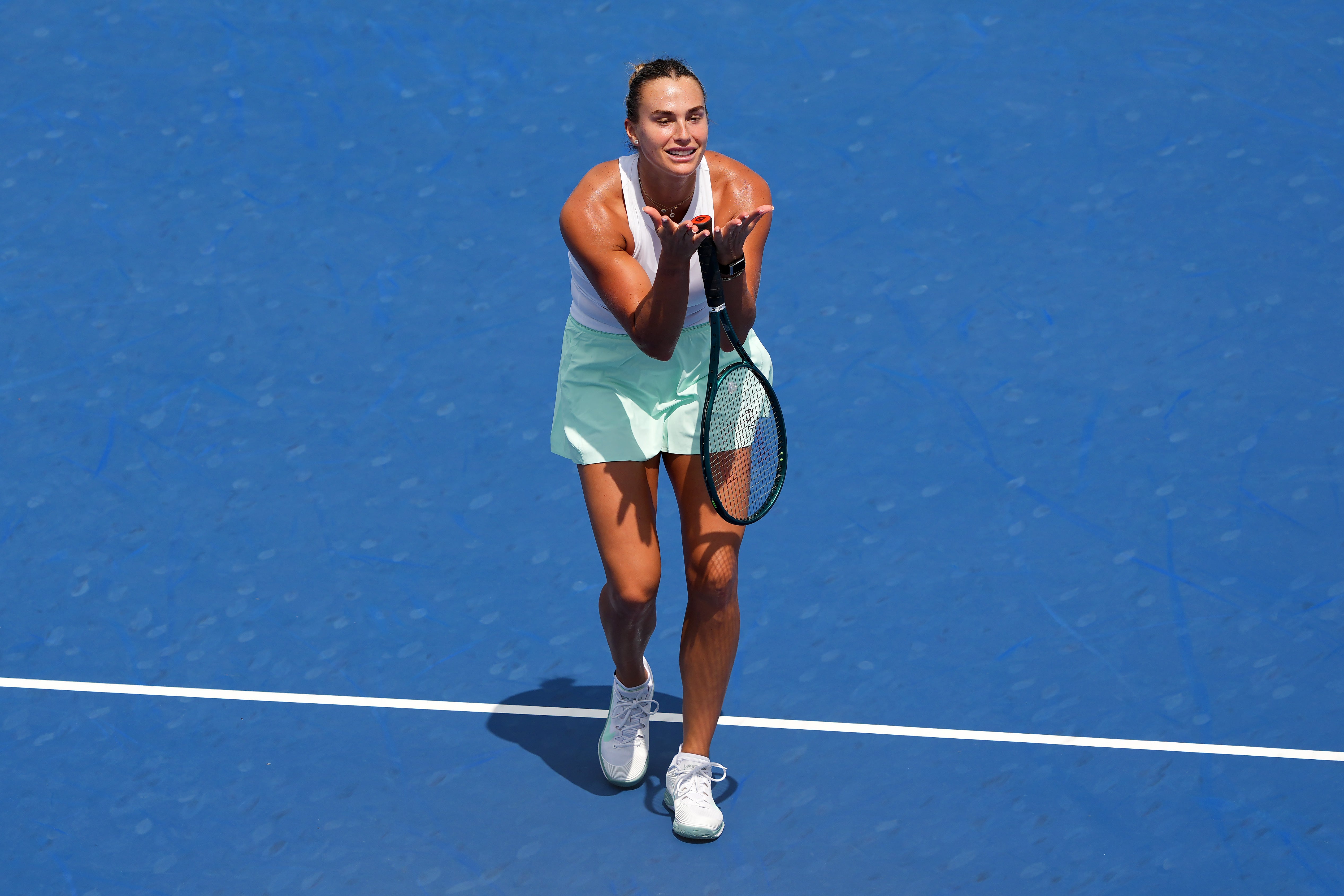 Sabalenka shows her frustration