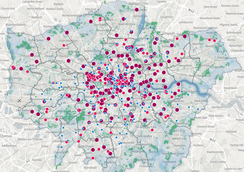 Interactive map shows London's coolest places to relax as city boils in 34C heatwave