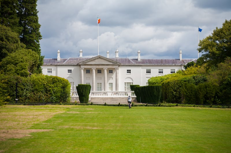 Áras an Uachtaráin, the official residence and principal workplace of the President of Ireland. Photograph: Getty Images