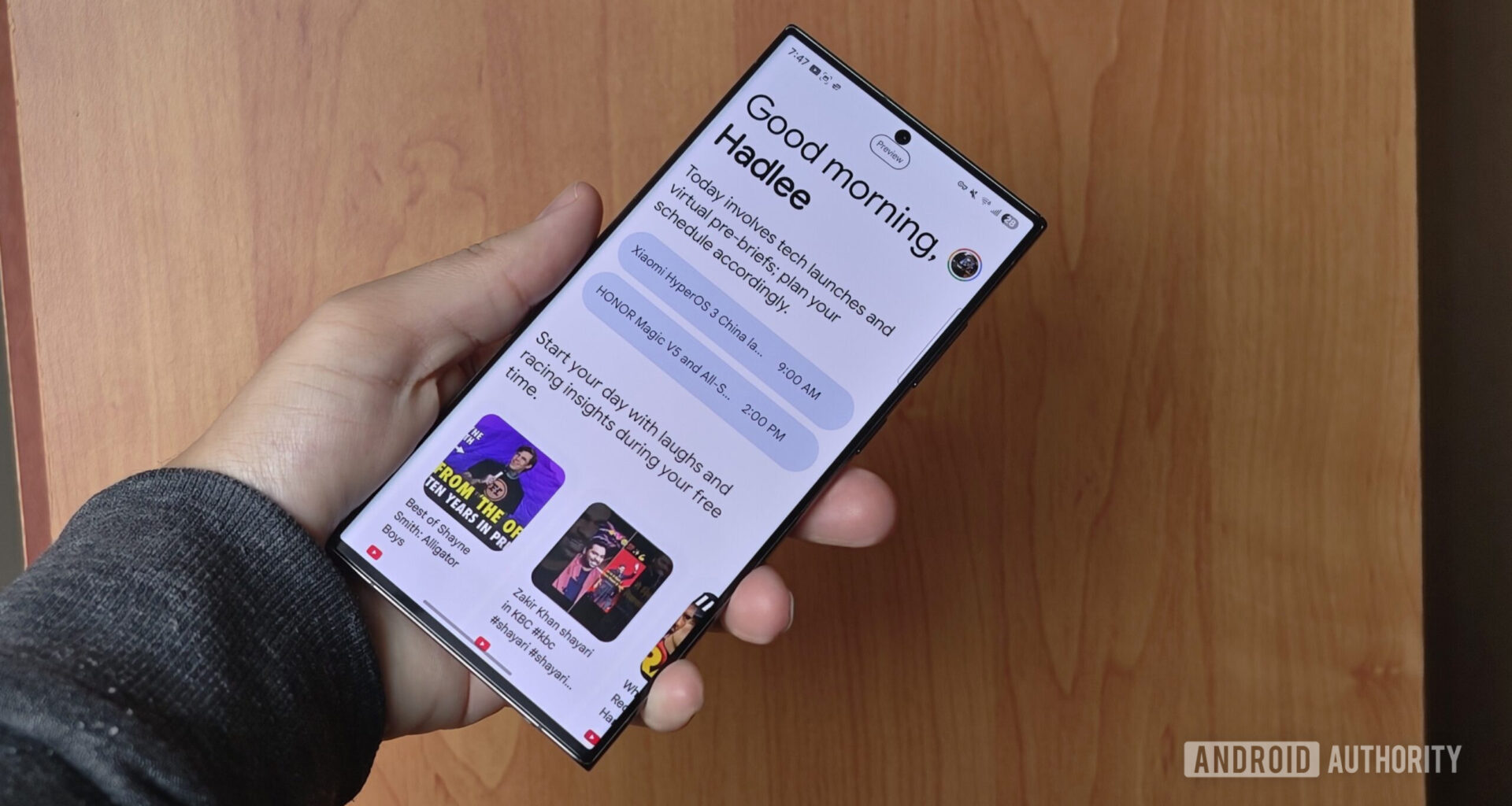 Daily Hub on Galaxy S23 Ultra