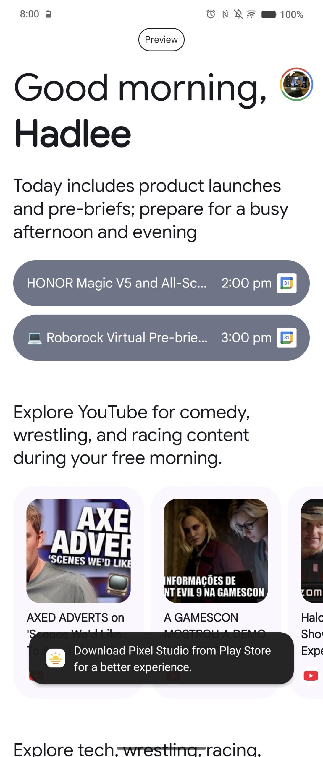 Daily Hub on vivo X Fold 5 cover screen