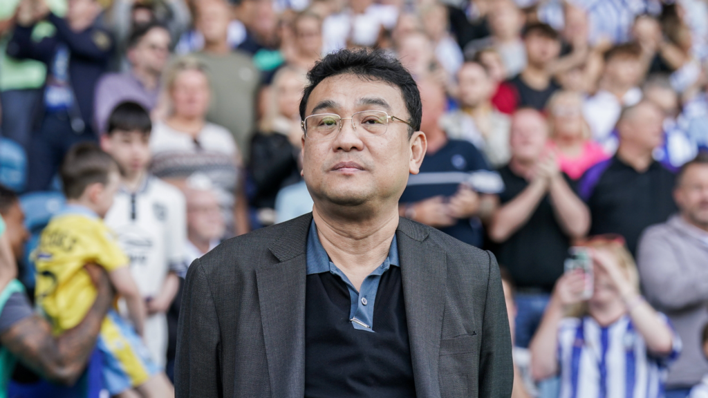 Sheffield Wednesday owner Dejphon Chansiri on the touchline