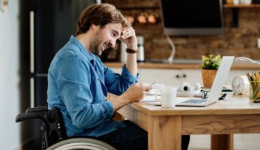 A guy in a wheel chair.