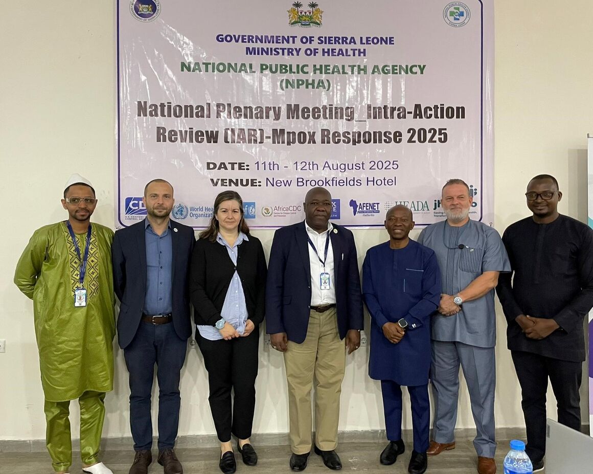 Group photo EUHTF Sierra Leone mpox outbreak, 2025
