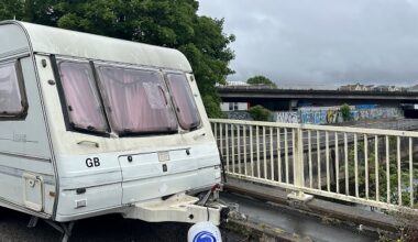 Caravan in New Stadium Road, Eastville