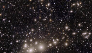 This square astronomical image shows thousands of galaxies across the black expanse of space. Credit: ESA/Euclid Consortium/NASA/CEA Paris-Saclay