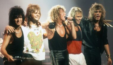 Europe performs at the Orpheum Theatre in Minneapolis, Minnesota on May 7, 1987, photo by Jim Steinfeldt/Michael Ochs Archives/Getty Images