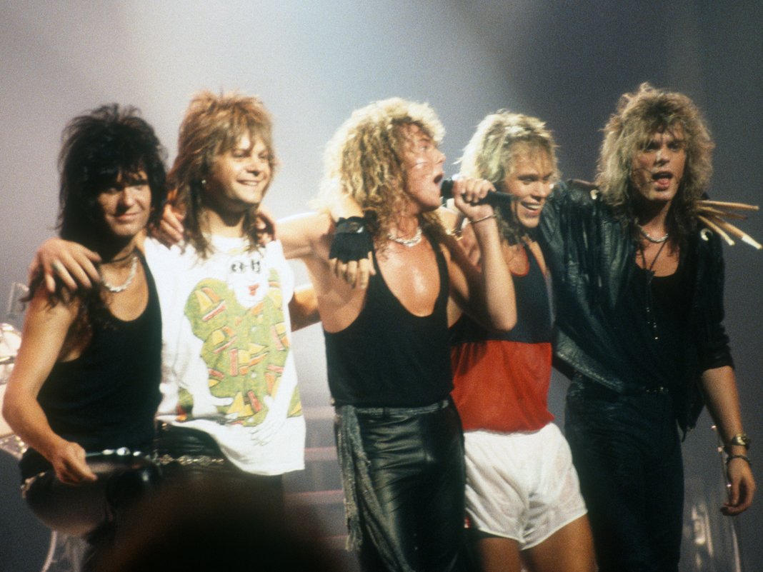 Europe performs at the Orpheum Theatre in Minneapolis, Minnesota on May 7, 1987, photo by Jim Steinfeldt/Michael Ochs Archives/Getty Images