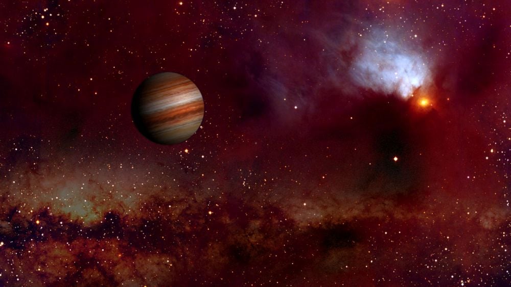 This artist's illustration shows a rogue or free-floating planet drifting through space, untethered to any star. New research suggests that even without a star, these planets can foster their own miniature planetary systems. Image Credit: COSMIC-DANCE Team/CFHT/Coelum/Gaia/DPAC