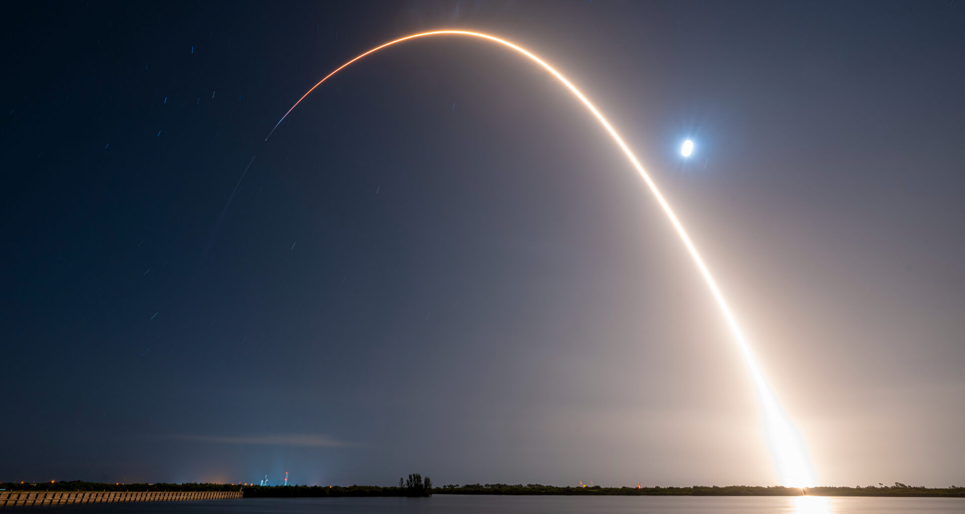 A SpaceX Falcon 9 rocket launches the KF-01 mission, sending 24 of Amazon's Project Kuiper satellites to orbit from Florida's Cape Canaveral Space Force Station on July 16, 2025.