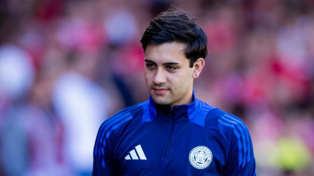 Facundo Buonanotte in Leicester City training tracksuit