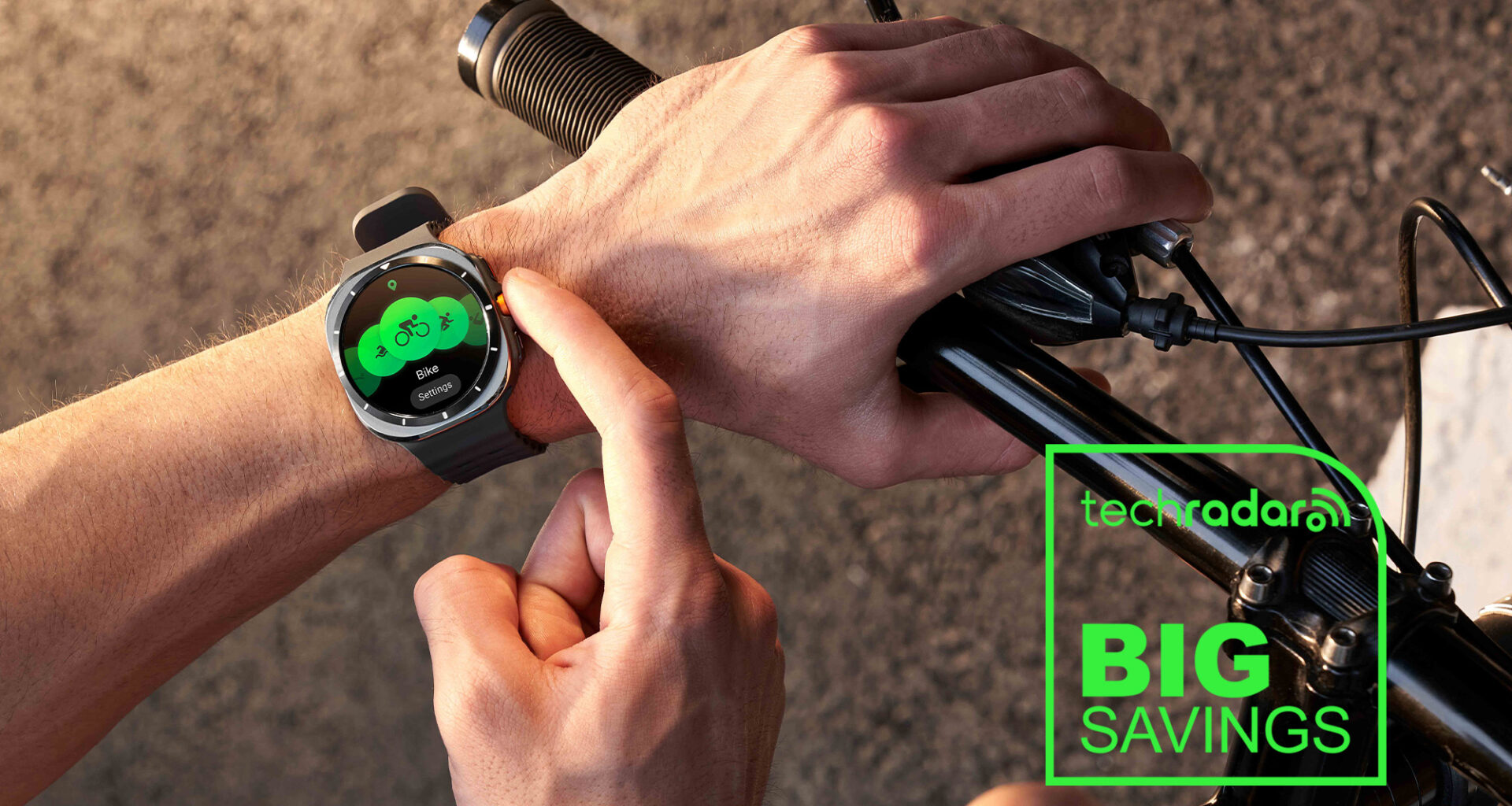 Samsung Galaxy Watch Ultra's fitness tracking options on-wrist while cycling