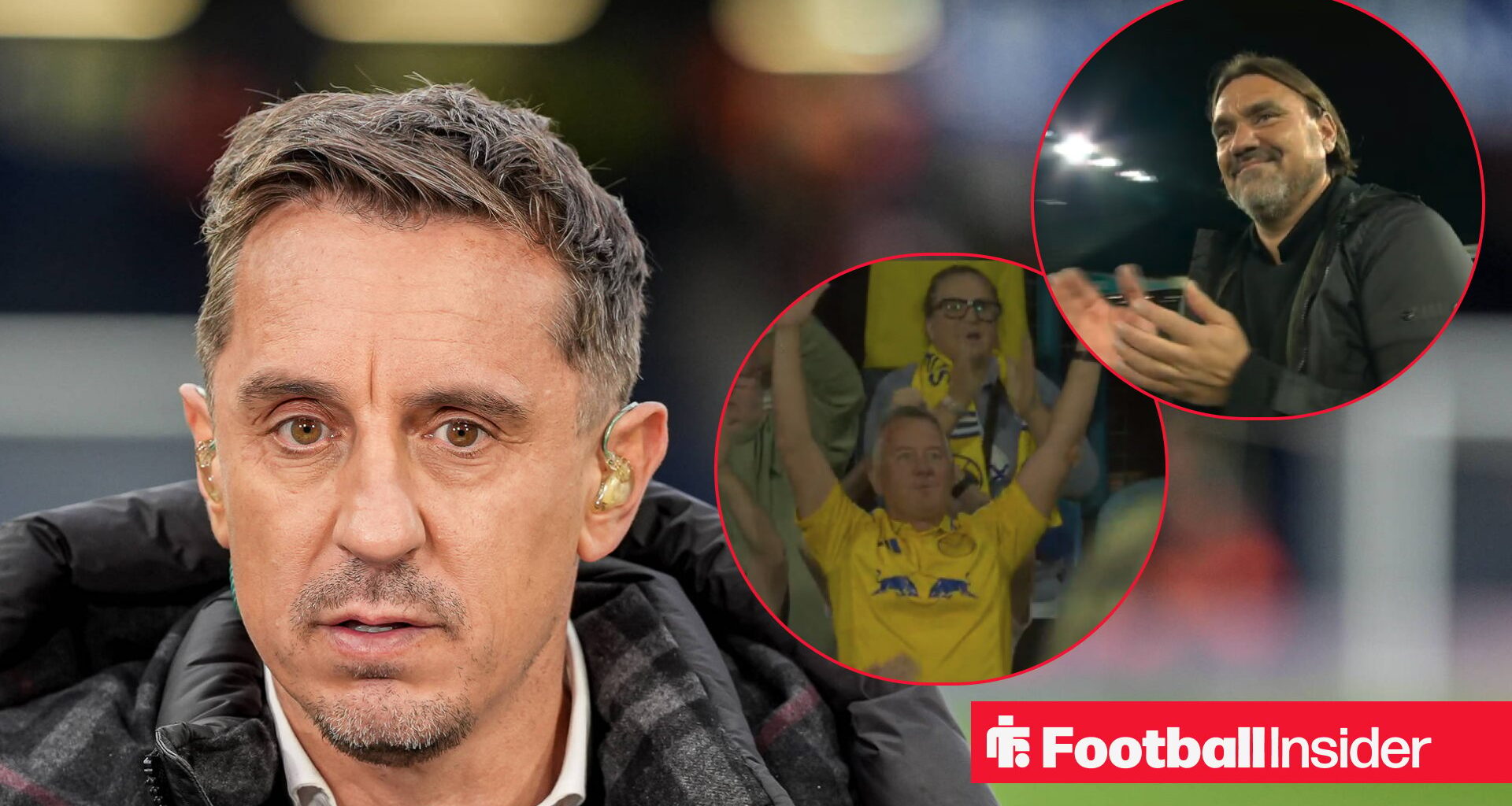 'Thankfully, I'm not...' - Sky Sports studio erupts at Gary Neville's joke about Leeds fans