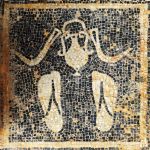 A Roman mosaic in the archaeological site of Sabratha, picturing ancient sandals 'flip flops'. March 19, 2007. (Photo by Edoardo Fornaciari/Getty Images)