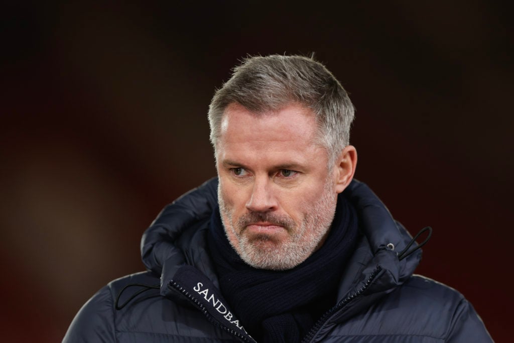 Jamie Carragher prior to Nottingham Forest vs Tottenham.